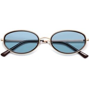 Trendy Oval Round Polarized Sunglasses for Men and Women Retro SJ1248